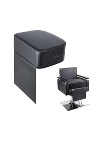 Salon Booster Seat Cushion for Child Hair Cutting, Cushion for Styling Chair, Barber Beauty Salon Spa Equipment Black 