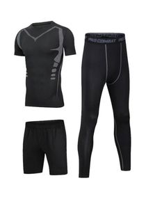 3-Piece Fitness Running Compression Suits 