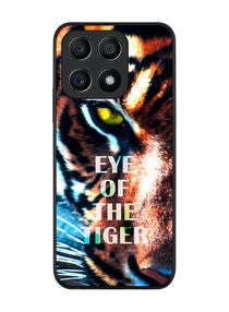Rugged Black edge case for Honor X8A 4G Slim fit Soft Case Flexible Rubber Edges Anti Drop TPU Gel Thin Cover - Eye Of The Tiger 