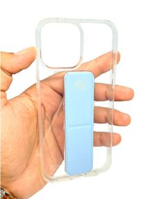 Protective Case Cover With Wristband For Apple iphone 13 Pro max Clear/Blue 