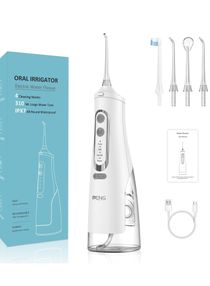 Portable Dental Water Flosser Oral Irrigator White 310ml 
