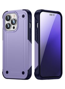 Zchiko iPhone 14 Pro Max Case 6.7 Inch Anti-Drop Shock Absorption Anti-Scratch and Hard Back Military Grade, Hybrid Case Cell Phone Case iPhone 14 Pro Max Case. Color - Purple 