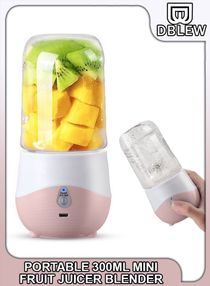 300ml Mini Portable Fruit Blender Mixer Grinder Handheld Juicer Cup For Fruit Juice Milkshake And Smoothie With USB Port For Home Kitchen Traveling And Outdoors 