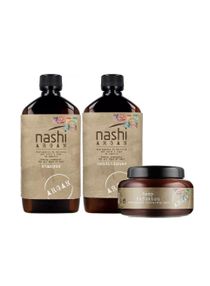 Combo Pack Nashi Argan Shampoo 500ml And Nashi Argan Conditioner 500ml With Nashi Argan Deep Infusion Restorative Hydrating Mask 250ml 