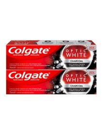 Colgate Optic White Charcoal Whitening Toothpaste 75ml Pack of 2 