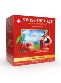 Swiss Diet Kit  Natural Weight Loss High Fiber Slimming Candy for Men and Women Made in Switzerland Cherry 500g 