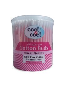 Cool & Cool Organic Cotton Buds - Pink, 200's 