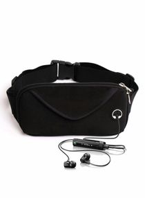 Running Fanny Pack, Slim Waist Bag with Phone Holder for Men and Women, Suitable for Walking Hiking Workout Traveling Cycling, Fit for All Cell Phones, Black 