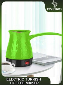 Electric Coffee Maker Percolator Pot Espresso 500ml Greek Turkish Machine With Easy Serve Handle Hot Plate For Home Kitchen Office 