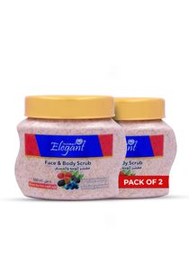 Pack of 2 Mixed Berries Deep Exfoliating Face and Body Scrub 500ml 