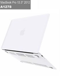 MacBook Pro 13.3-inch Model A1278 (2012) Protective Case Hard Shell Laptop Cover Front and Back Sleeve Case White 