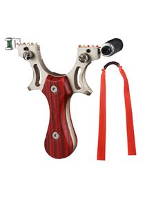 Outdoor imitation solid wood powerful slingshot with laser infrared 