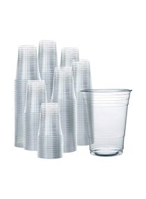 Clear Strong Disposable 12 Ounce Juice Cups for Iced Coffee Smoothies Bubble Boba Tea Milkshakes Frozen Cocktails Water Sodas Juices Snacks Dessert Pack of 25 pieces 