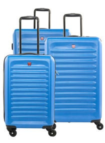 Moda Hardside Suitcase Set of 3 Blue 
