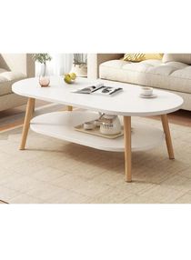 Multipurpose White 2 tier Coffee Table for Kitchen and Bedroom 