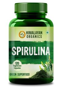 Spirulina 2000mg Supplement Green Food For Good Health Weight Management And Immunity Booster Helps In Healthy Heart 120 Vegetarian 