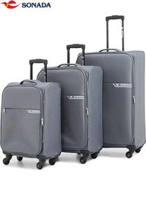 Soft Side Luggage Set of 3 with 4 Wheels And digit Lock 