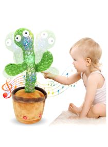 Singing, Dancing and Talking Toy Cactus Electric USB Charging Cactus that Repeats What You Say with Multiple Songs Baby Plush Gift Toys for Fun and Creative Kids 