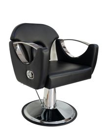 Hair Styling Ladies Chair Salon Classic Reclining Chair Heavy Duty Hydraulic Beauty Equipment (Black) 