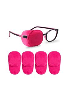 4 Pack Eye Patches for Kids Girls Boys, Right & Left Eye Patch for Glasses, Lazy Eye Patch for Children Treating Lazy Eye Amblyopia Strabismus and After Surgery 10 x 5cm Full Coverage (Pink) 
