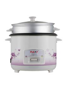 Flexy 2.8 Liter 1000W Electric Rice Cooker With Steamer Non-Stick Inner Pot And Automatic Cooking 