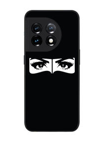 Rugged Black edge case for OnePlus 11 5G Slim fit Soft Case Flexible Rubber Edges Anti Drop TPU Gel Thin Cover - Naqabi Eyes 