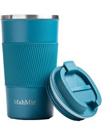 Tumbler Stainless Steel Vacuum Insulated Travel Mug Water Coffee Cup for Home Office Outdoor Works Great for Ice Drinks and Hot Beverage (510ml, Blue) 