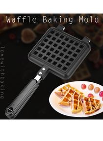 Non-Stick Double-Side Waffle Baking Mold Pan Household Gas Aluminum Alloy Waffle Cone Maker Waffle Press Plate Cooking Baking Tool Iron Waffle Iron Maker 