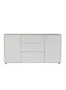 Grant Buffet Cabinet Sturdy Home Kitchen Organiser Sideboard Modern Design Furniture For Dining Room Living Room Kitchen 160x45x83.8cm Cream White 