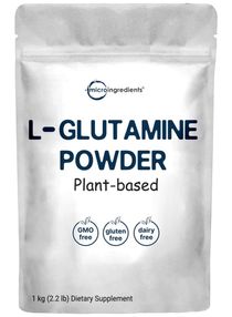 L Glutamine Powder Gut Health, 1Kg (2.2 Pounds), 100% Pure, Free Form - Unflavored- Vegan Friendly, No Filler, No additives, Supports Muscle Recovery, Post Workout | Non-GMO & Gluten-Free 