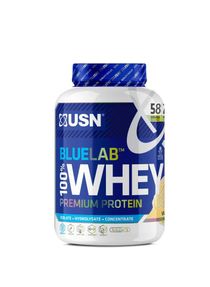 USN Blue Lab Whey Vanilla 2kg, Premium Whey Protein Powder, Scientifically-formulated, High Protein Post-Workout Powder Supplement with Added BCAAs 