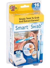 SMART SWAB Spiral Ear Cleaner Safe Ear Wax Removal Kit 16 Pcs with Soft Safe Spiral for Adults with Storage Case 