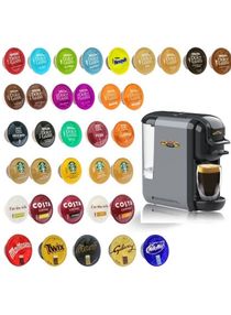 Caffeluxe Duo Nespresso and Dolce Gusto Compatible Coffee Capsules Machine with 30 Different Coffee Capsules 1450W 