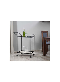 Walshaw Serving Trolley 2 Tier Natural/Black 