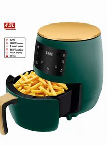 4.5l 1400w Touch Screen Version Liter Cooker Steam Oil Free Deep Digital Air Fryer With Rapid Convection Technology For And Home Gifts Green 