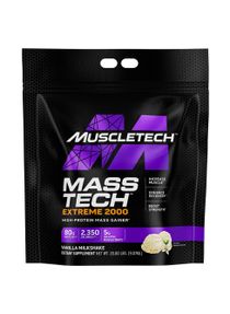 Muscletech Mass Gainer Protein Powder, Mass-Tech Extreme 2000, Muscle Builder Whey Protein Powder, Protein + Creatine + Carb, Max-Protein Weight Gainer for Women & Men, Vanilla Milk Shake, 20 lbs 