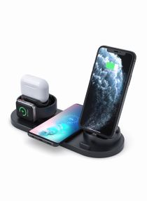 6 in 1 Wireless Charger for Apple Watch/AirPods Pro/iPhone 13/12/11/11pro/11pro Max/X/XS/XR Samsung S20/S10, Charging Dock Station for Other Qi Phones 