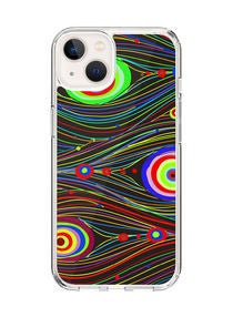 Classic Clear Case for Apple iPhone 14 Hybrid Soft Case Flexible Edges Anti Drop TPU PC Gel Thin Transparent Cover [ Designed for Apple iPhone 14 ] - Peacock Eyes 