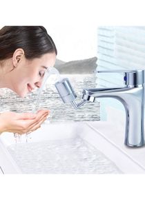 Water nymph Faucet Aerator, 720° Big Angle Spray Aerator Dual Function Kitchen Faucet Aerator, Bathroom Faucet Mounted for Face Washing, Gargle and Eye Flush, Polished Chrome 