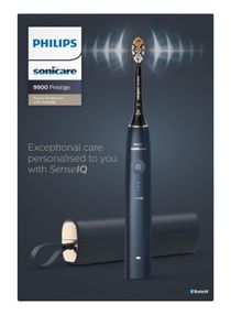 Philips Sonicare 9900 Prestige Rechargeable Electric Power Toothbrush with SenseIQ and AI-powered Sonicare app; Colour Midnight Blue - HX9992/22 