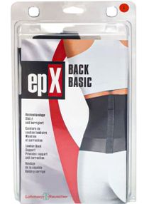 Velpeau EPX Back Brace Support Basic Stabilising lumbar orthosis with insert and tensioning straps Black, Size XXL 