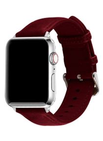 Apple Watch Band 49mm/45mm/44mm Premium Leather Band Buckle Strap Wristband Maroon 