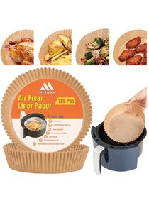 120 Air Fryer Disposable Paper Liner, 120 Pcs Liners for Air Fryer , Non-stick Parchment Paper for Frying, Baking, Cooking, Roasting and Microwave - Unbleached, Oil-proof, 6.3-inch 