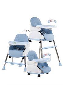 Adjustable 4 in 1 Nora Convertible High Chair - Blue 