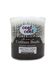 Cool & Cool Organic Cotton Buds - Black, 200's 