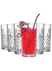 Drinking Glasses Set of 6- Lead-Free. Durable and Stylish for Water Glass. Juice Glass. Mojito Glass Cups and Mixed Drink Cocktail Glasses and Tumblers. Highball Glasses (Design 34) 