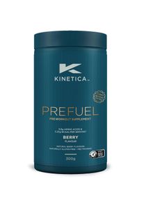 Kinetica Prefuel, Pre Workout Supplement, 5.9G Amino Acids & 2.3G Bcaa'S Per Serving, 30 Servings, Berry, 300G 
