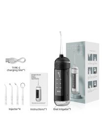Water Dental Flosser Cordless For Teeth Braces Upgraded Potable Oral Irrigator With 5 Pressure Modes 4 Nozzle Tips 