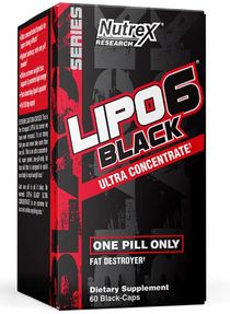 Nutrex Lipo-6 Black Ultra Concentrated Fat Burners, 60 Capsules 