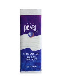 100% Cotton Zig Zag Pre-Cut Make Up Pads  White 100 Gm 